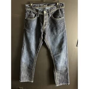Southpole Jeans Men's 32 Streetwear Baggy Fit Y2K Skater Dark Wash Denim‎